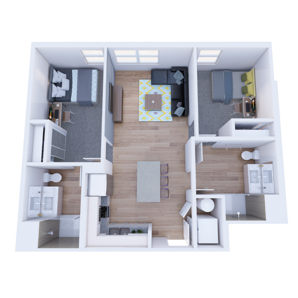 2BR/2BA – Premium