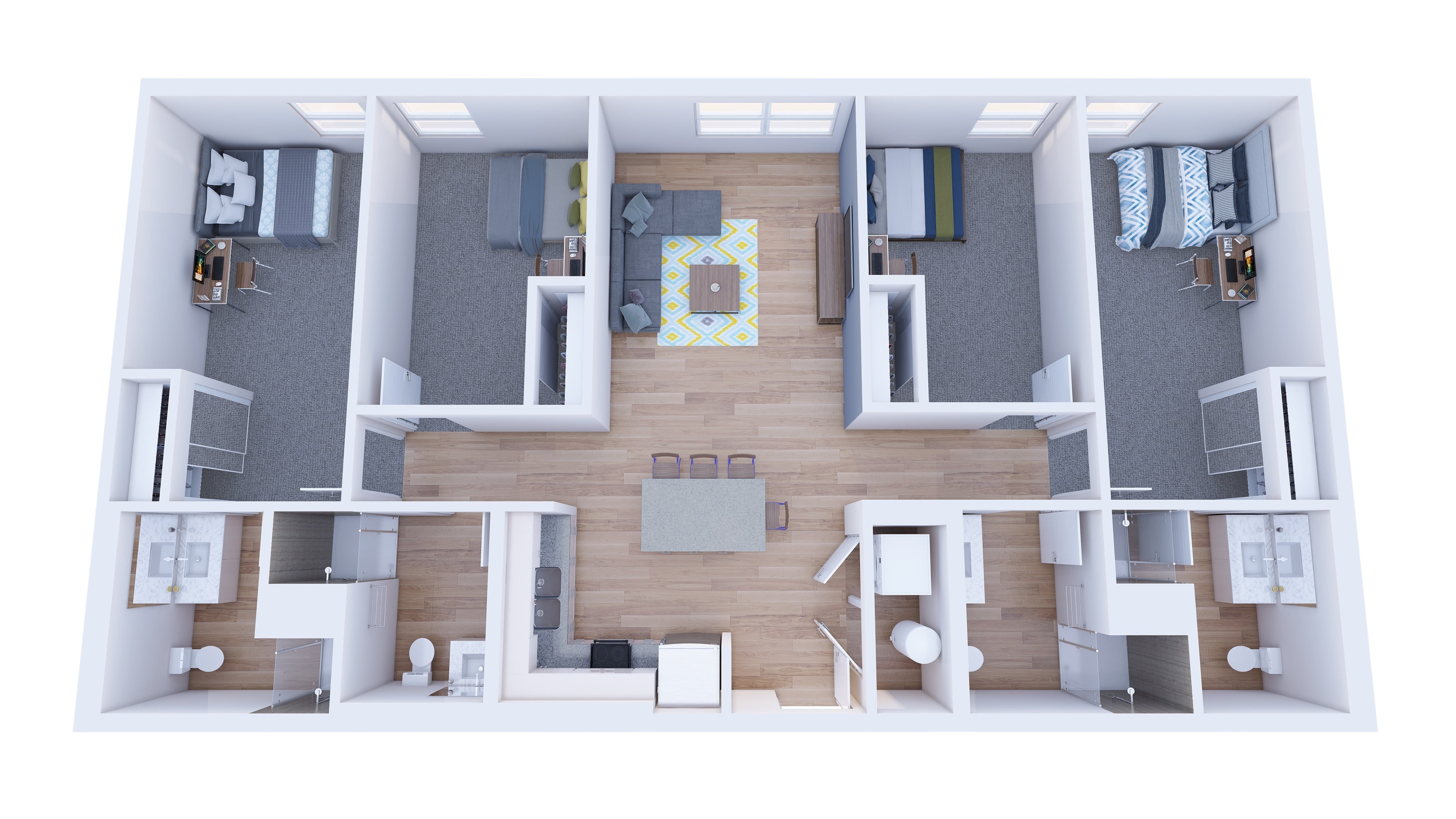 4BR/4BA – Terrace floor plan