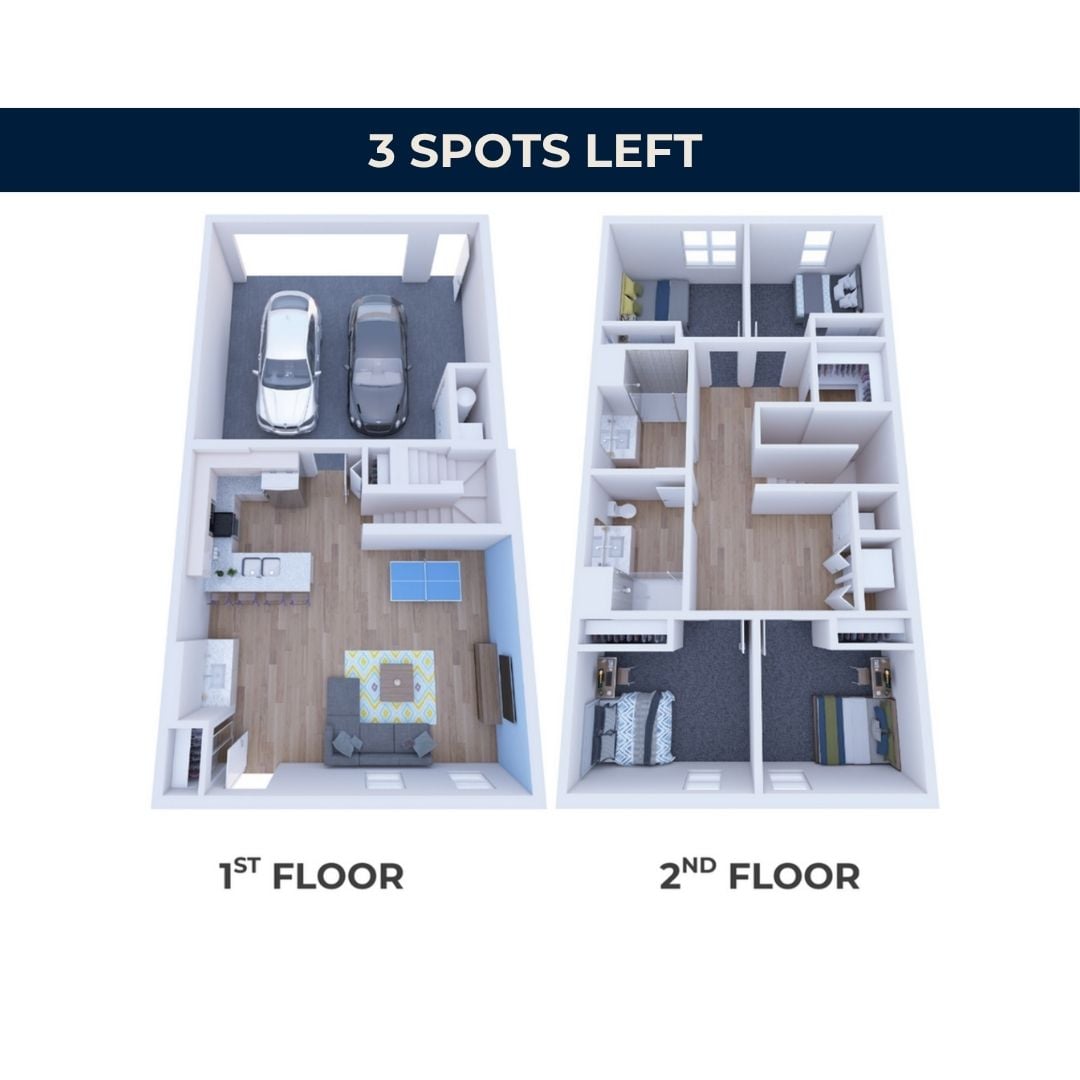 4BR/2BA – A Townhouse floor plan