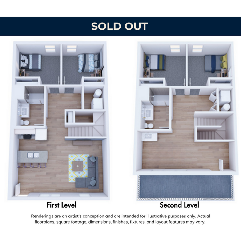4BR/2BA – B Townhouse