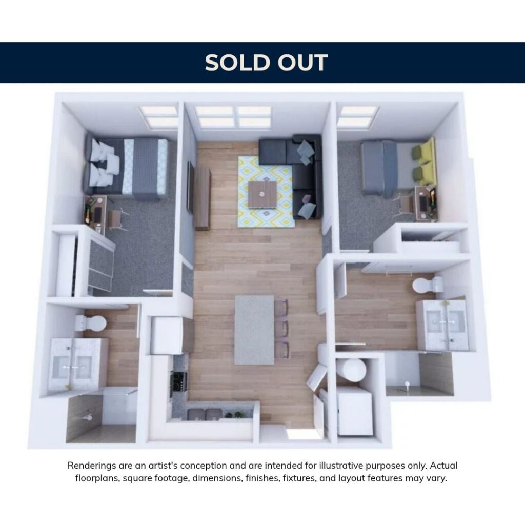 2BR/2BA – Premium