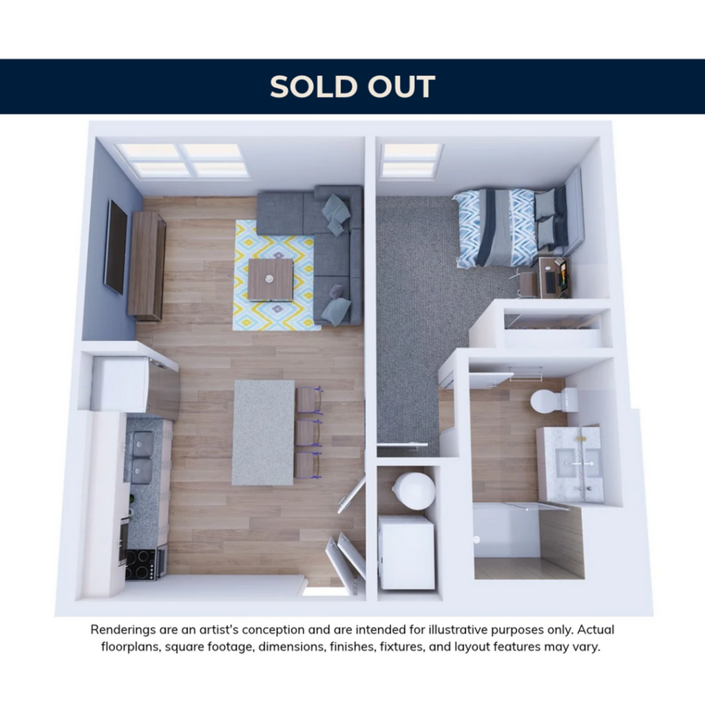 1BR/1BA – Terrace