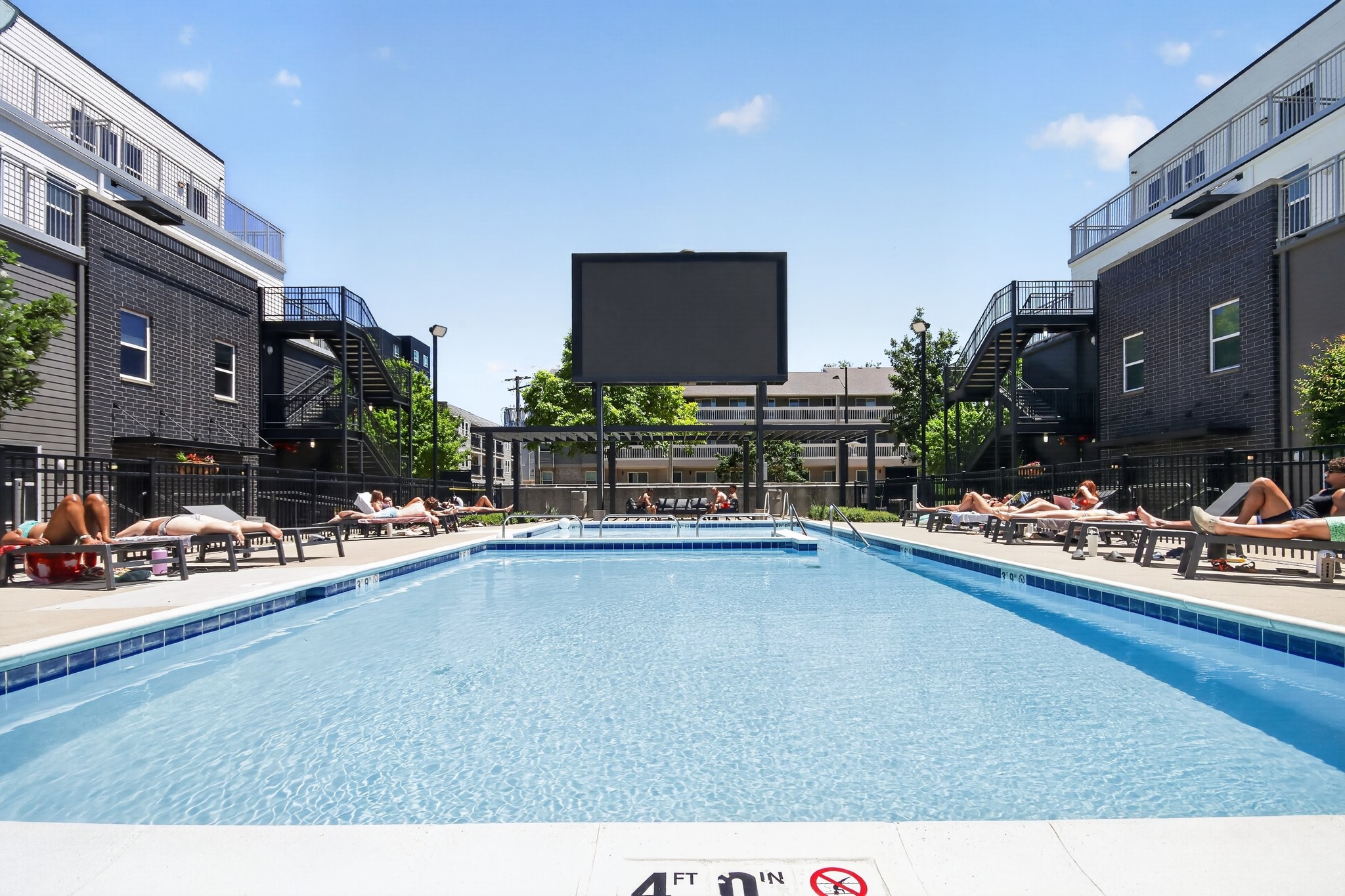 Resort-style swimming pool at West Quad