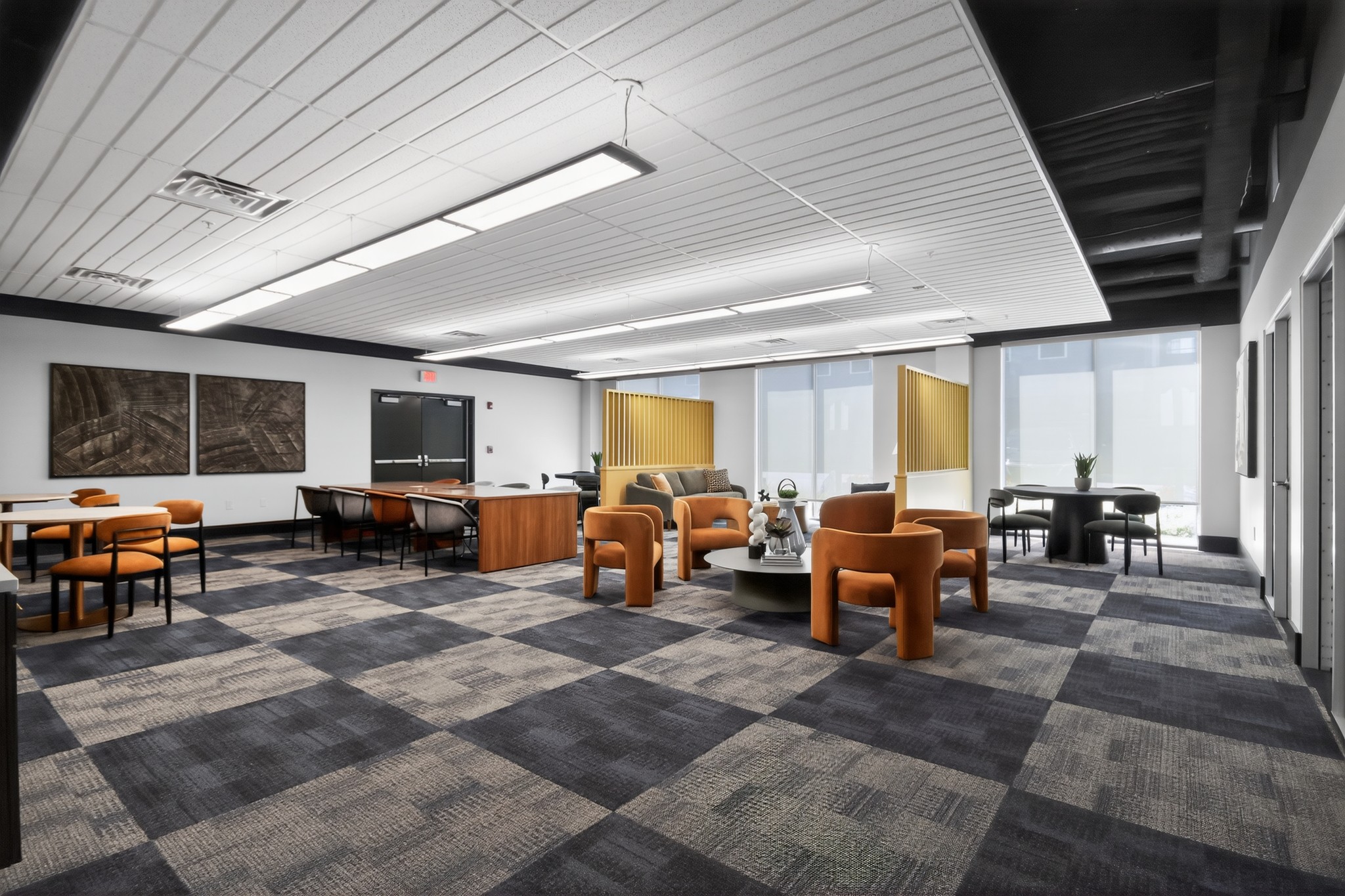 Study lounge at West Quad student apartments