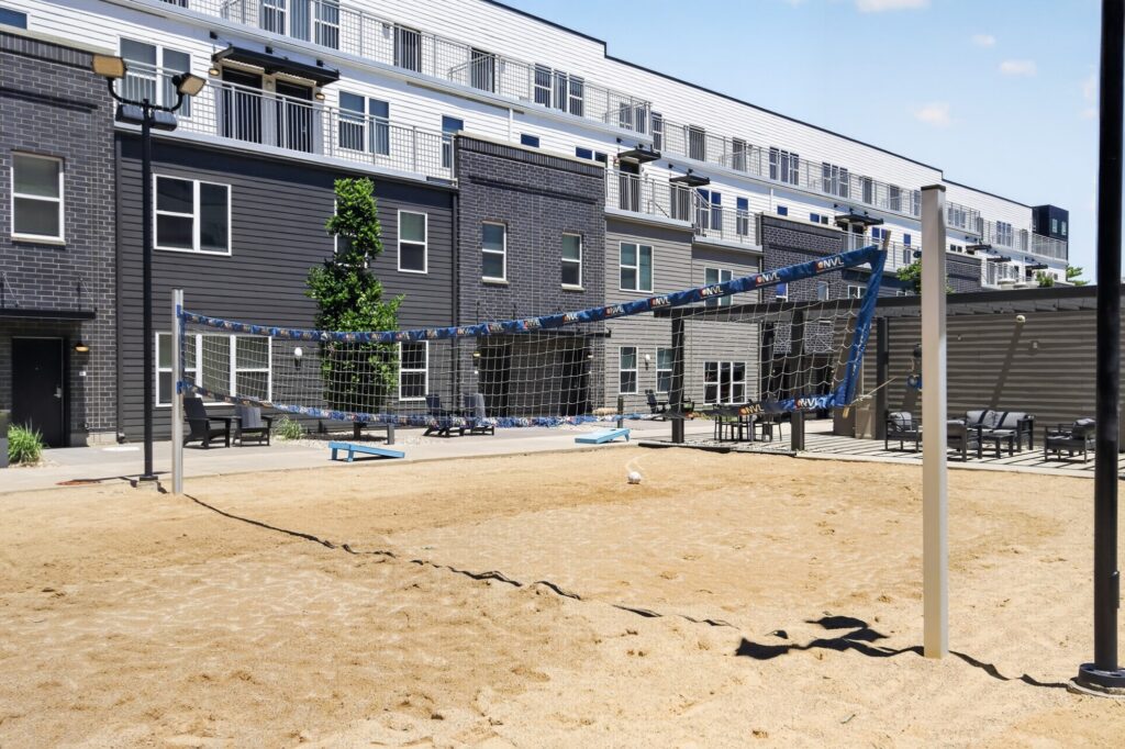 Sand volleyball court